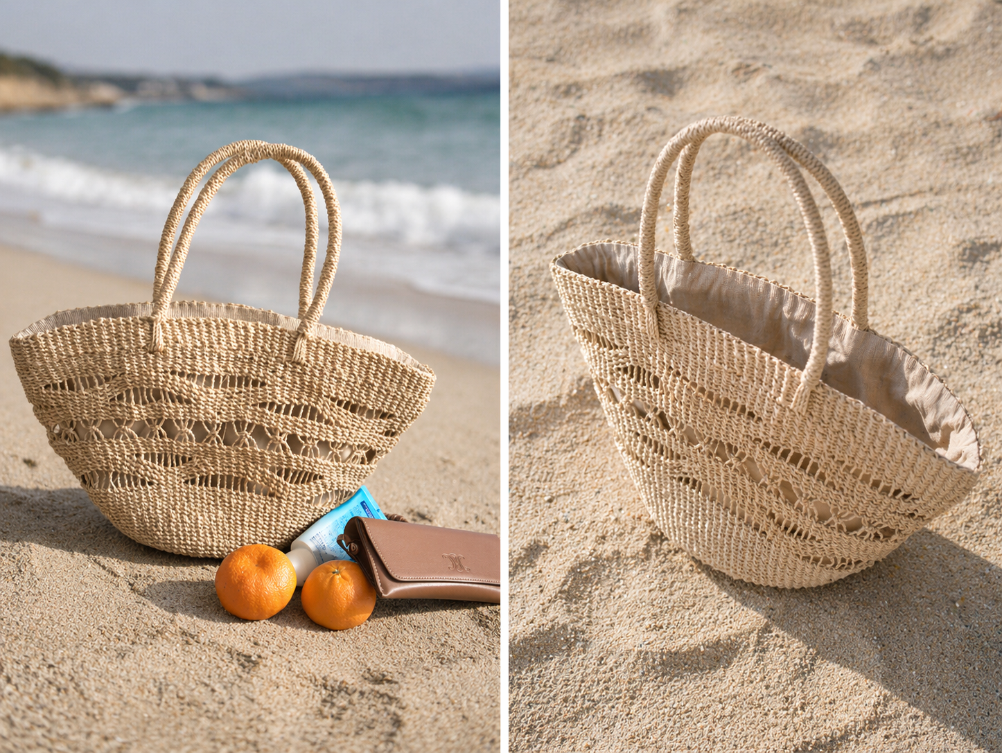 Ludy | Natural Woven Handbag with Patterns | Handcrafted Abaca Bag