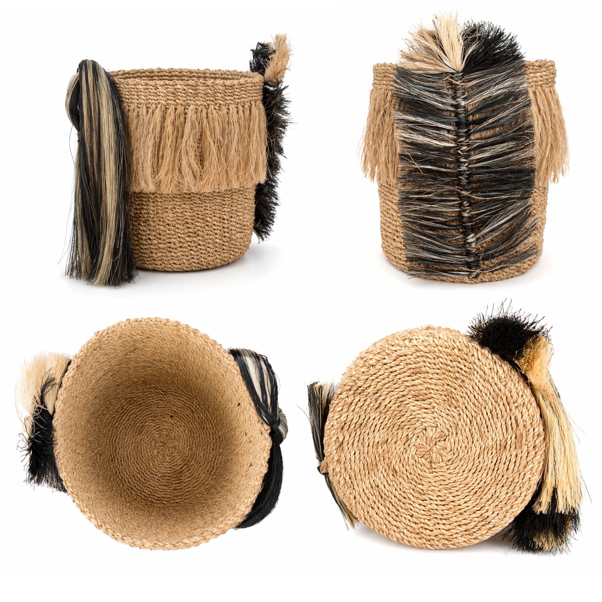 Black Shih Tzu Planter | Handmade Abaca Planters