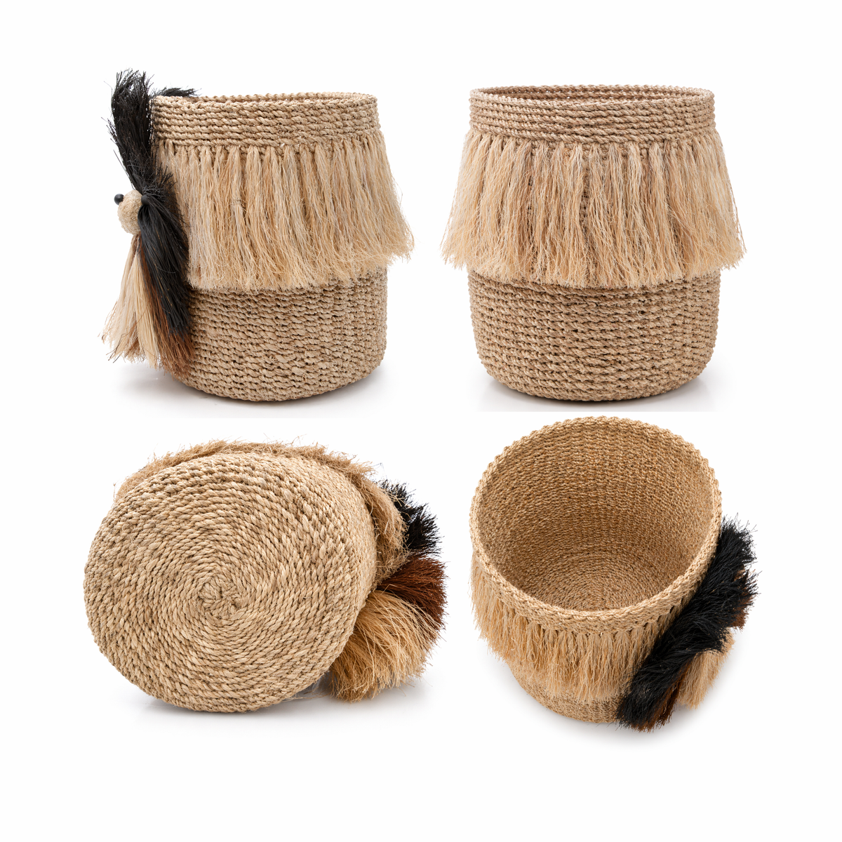 Three-Tone Pomeranian Planters | Handmade Abaca Planters