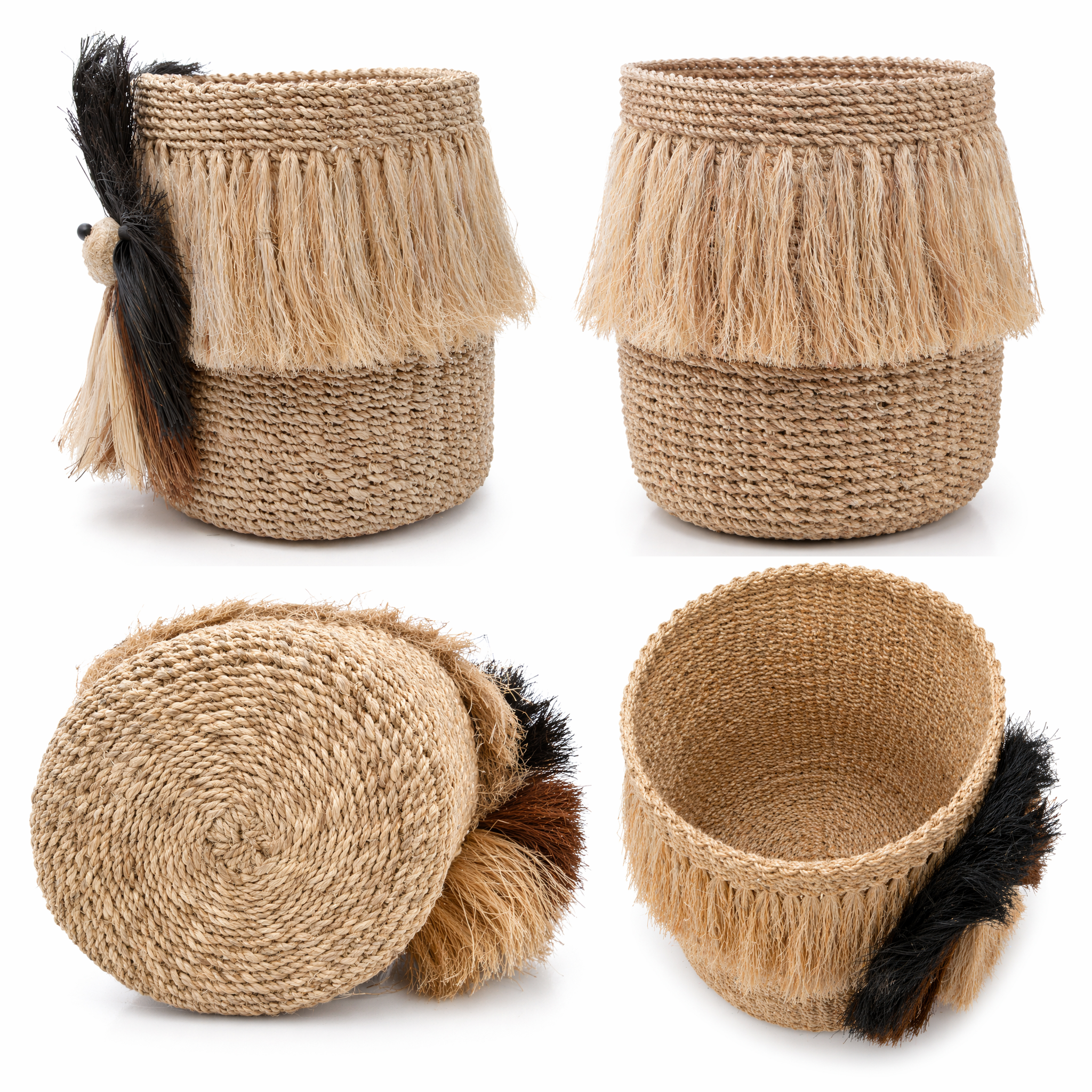 Three-Tone Pomeranian Planters | Handmade Abaca Planters