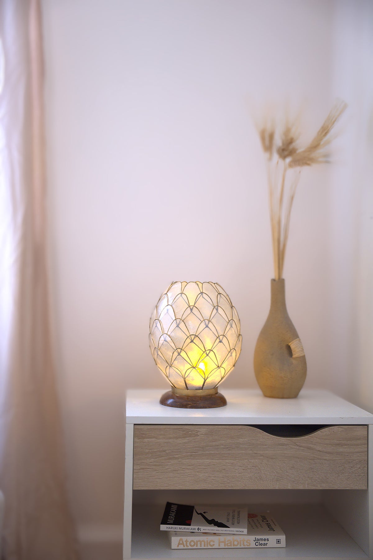 Dragon Egg Decorative Base | Handcrafted Capiz Table Decor