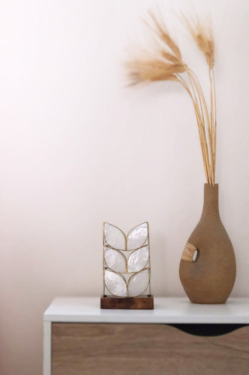 Leaf Decorative Base | Handcrafted Capiz Table Decor