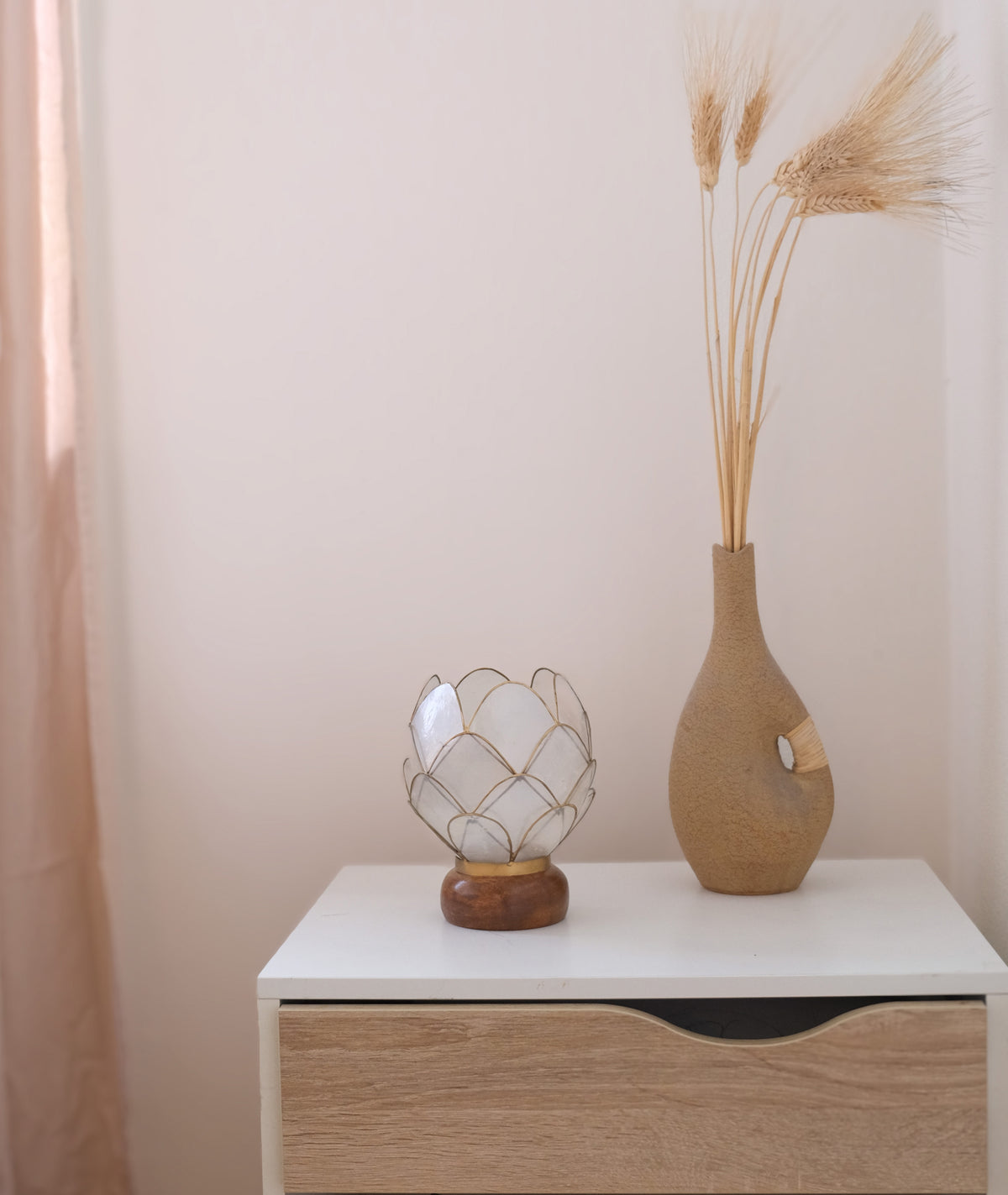Rose Decorative Base | Handcrafted Capiz Table Decor