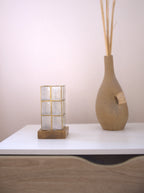Mini Tower Decorative Base | Handcrafted Capiz Table Decor