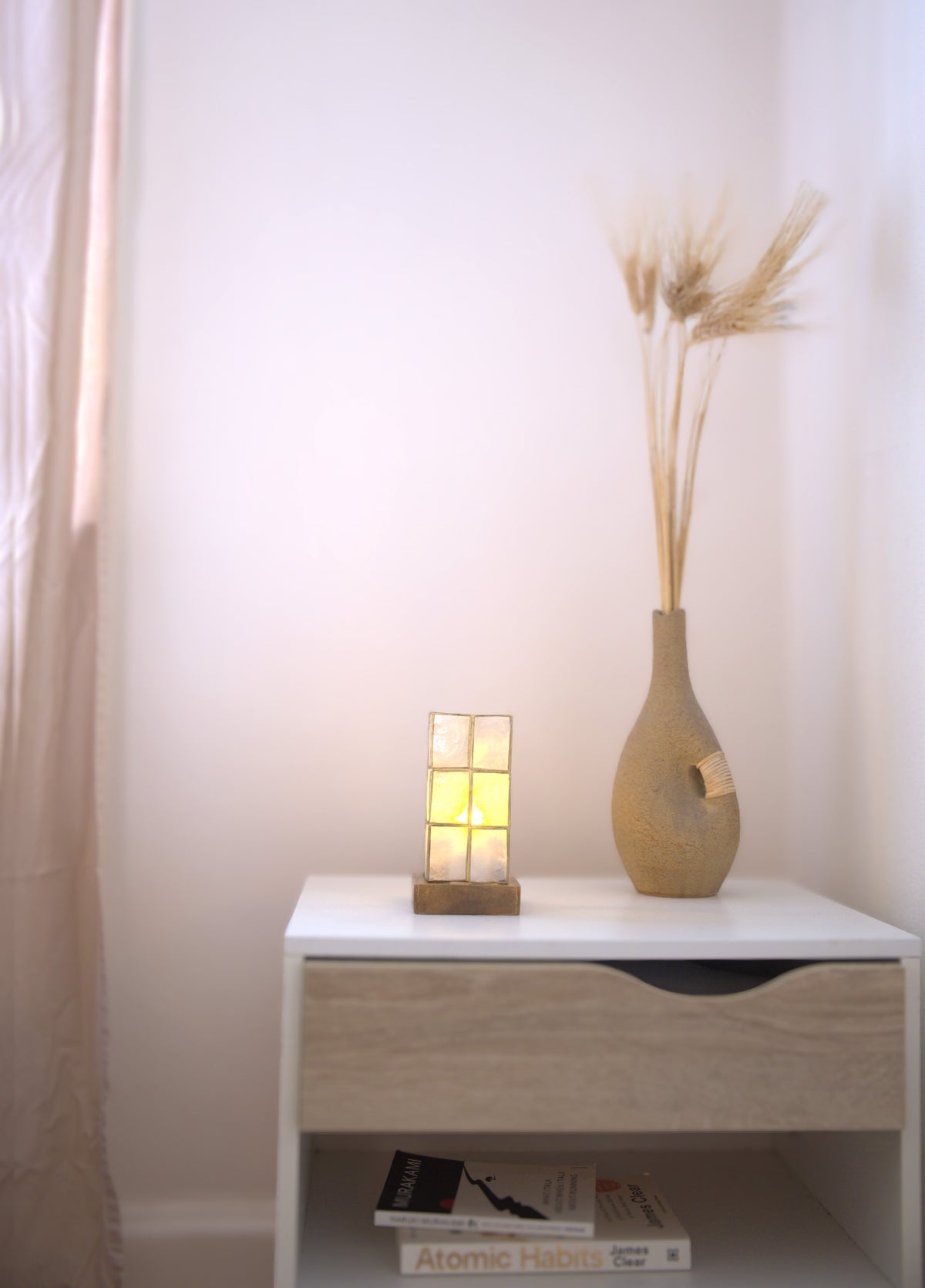 Mini Tower Decorative Base | Handcrafted Capiz Table Decor
