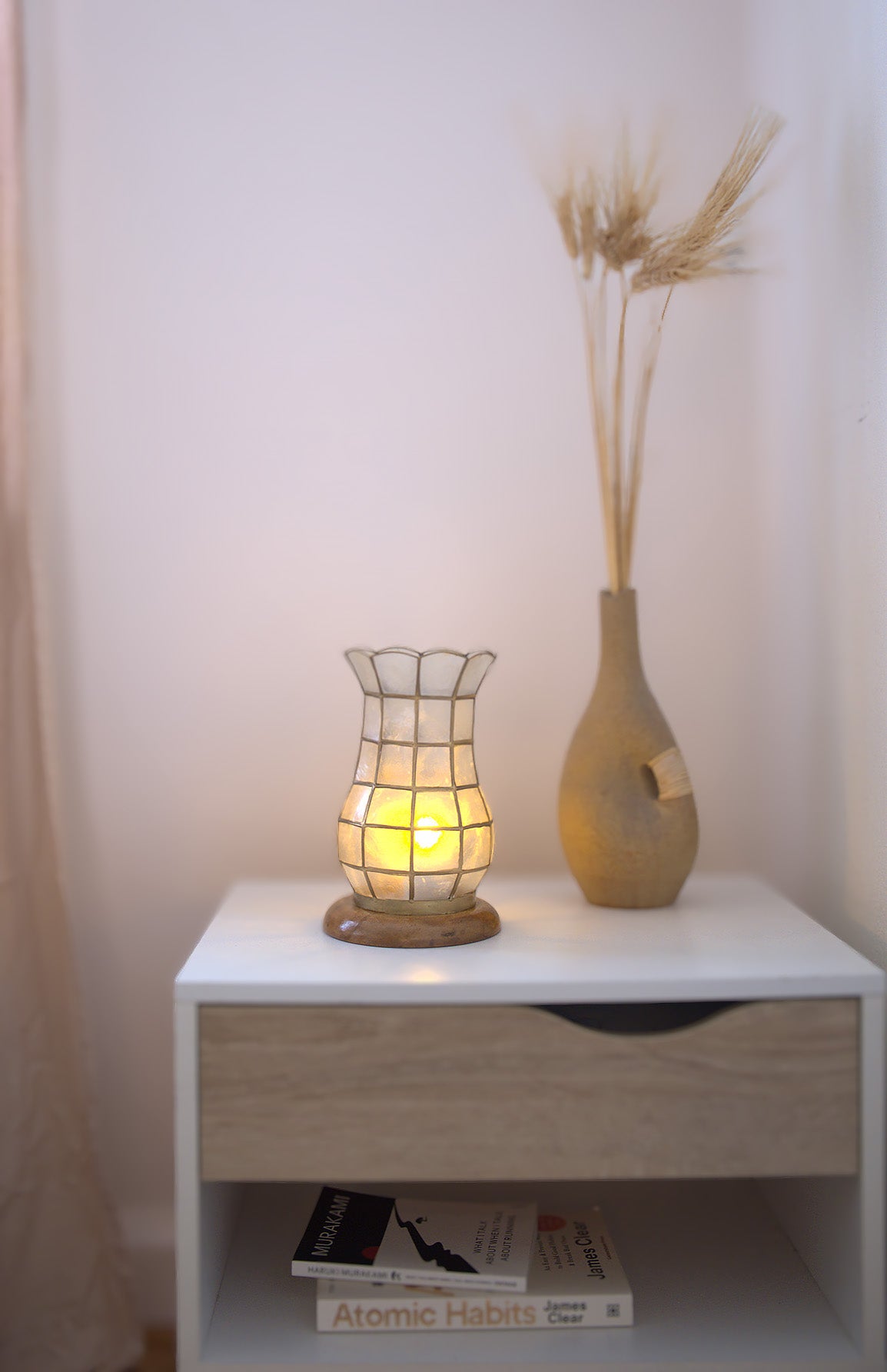 Vase Decorative Base | Handcrafted Capiz Table Decor